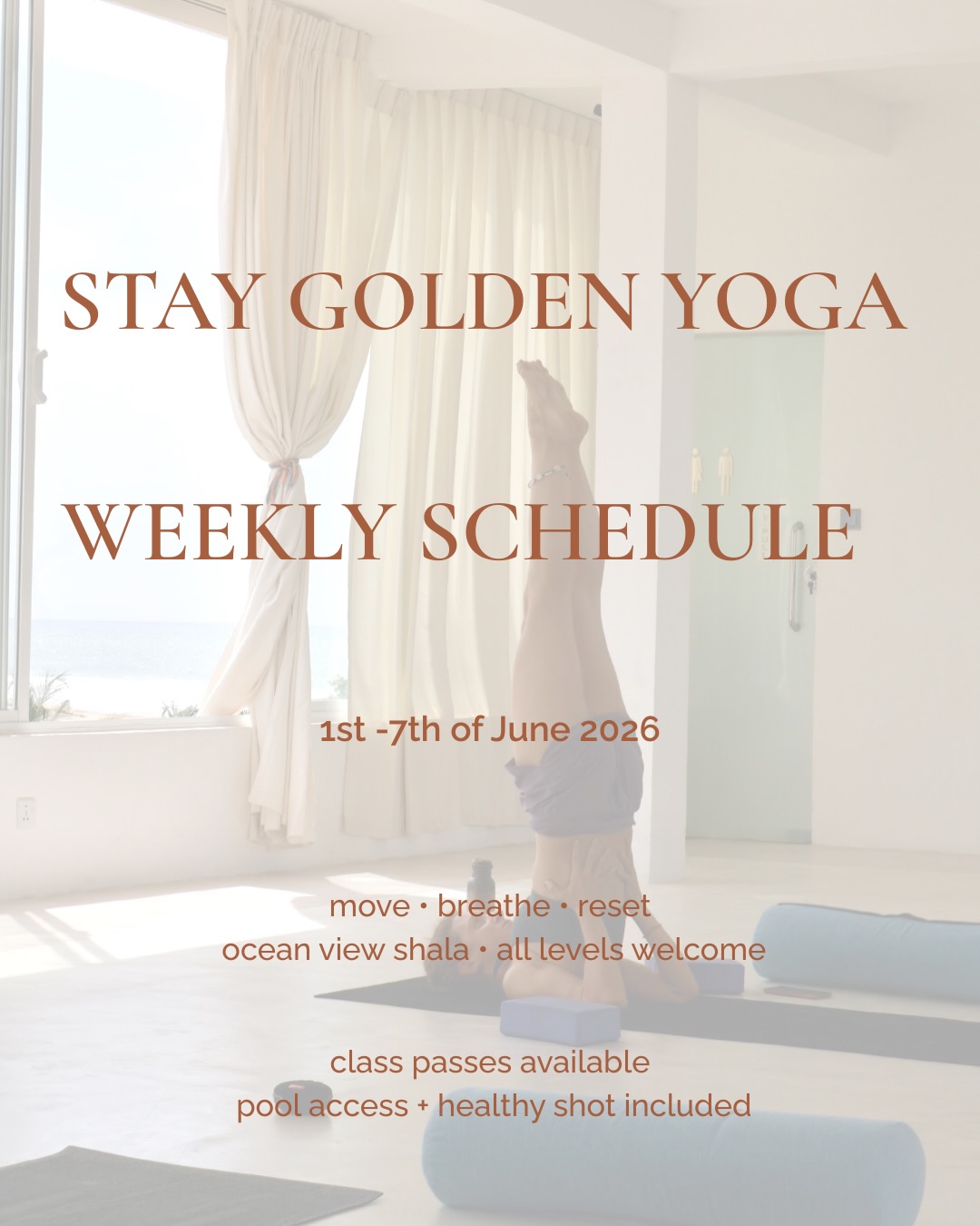 A new week of movement & connection at Stay Golden Yoga 🌿

Join us from June 1st – 7th for daily yoga classes in our open-air ocean view shala in Arugam Bay. This week’s schedule includes Vinyasa Flow, Slow Flow, Yin, Hatha, Group Reiki & Mat Pilates.

We’re happy to welcome Chaman to the shala this week ✨

Whether you want to energize, slow down, strengthen, stretch or simply reconnect - our classes are designed for all levels and all rhythms.

✔ No booking needed
✔ Pool access included
✔ Healthy wellness shot after class
✔ Class passes available

Come practice with us surrounded by palm trees, ocean breeze & good energy 🌴

📍 Stay Golden, Arugam Bay
DM us for private yoga, Reiki, soundbars & wellness sessions.

With @0neyoga and @chaman_yoga at @staygoldenarugam
