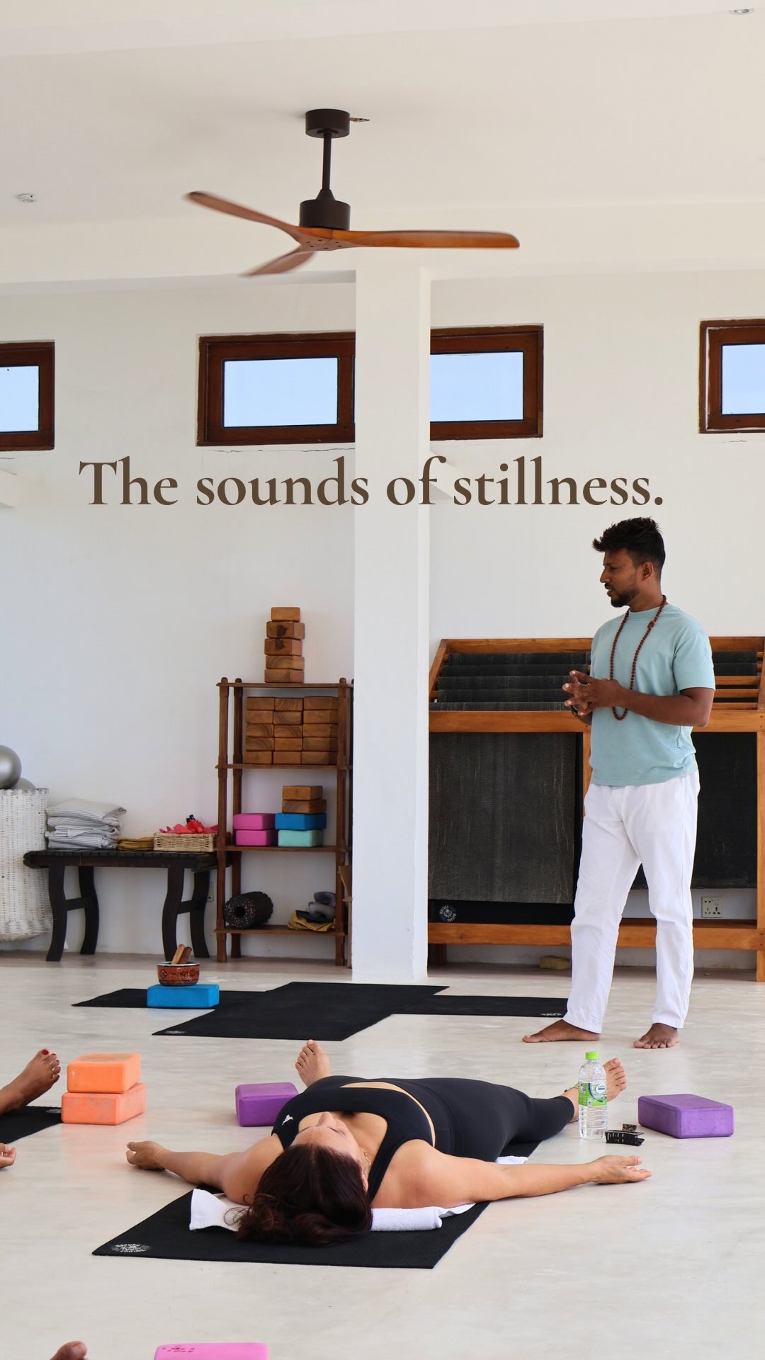 The final moments of class often are underestimated in importance for your practice.

As the body comes to rest in Savasana, Chaman closes the practice with live chanting, creating a space to fully slow down, breathe and simply be.

No experience is needed - all our classes welcome you just as you are.

Join us for daily yoga overlooking the ocean in Arugam Bay.

With @chaman_yoga at Stay Golden Yoga @staygoldenarugam 
All mats and props provided | Ocean-view shala

See you on the mat.

#arugambay #staygoldenyoga #yogaarugambay #arugambayyoga #srilanka