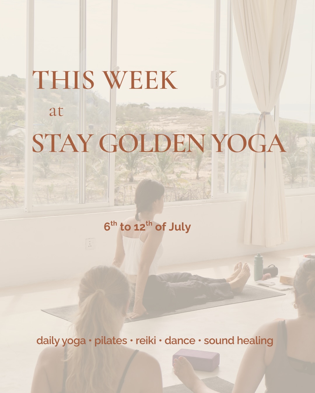 A new week, a new chance to move, breathe and reconnect.

Join us at Stay Golden Yoga for daily yoga, Mat Pilates, Dance, Sound Healing, Group Reiki and our welcoming community overlooking the Indian Ocean.

✨ This week’s highlights:
• Dance with Isabel (Wednesday & Saturday)
• Hatha Flow with Maria – a mindful blend of traditional yoga and functional movement
• Yin Yoga with Chaman & Kat
• Sound Healing with Maya
• Mat Pilates, Vinyasa, Slow Flow and more

We’re also excited to introduce our internationally recognised Holy Fire® III Reiki Trainings. Whether you’re completely new to Reiki or ready to deepen your practice, our small-group trainings are designed to help you begin a lifelong journey of healing and self-discovery.

* No booking needed for regular classes
* Every class includes a healthy wellness shot & 30-minute pool access
* 📍Stay Golden Yoga, Arugam Bay

See you on the mat.

With @0neyoga @chaman_yoga @maria_wakesup_yoga @mayaa.perera and Isabel at @staygoldenarugam