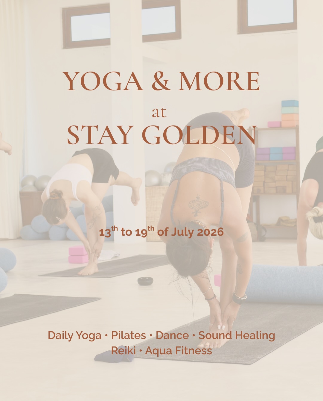 Your week of movement in Arugam Bay 🌊

From Slow Flow and Vinyasa to Mat Pilates, Dance! and a refreshing Aqua Fitness session in the pool - choose what your body needs this week.

Move. Breathe. Strengthen. Connect.

This week’s highlight: Aqua Fitness💧- Friday at 3:30 PM with Kat

Plus daily yoga, Mat Pilates, Sound Healing, Group Reiki and Dance! in our sea-view shala at Stay Golden.

Drop in for 3,500 LKR or choose a class pass if you’re staying a little longer. Our week pass gives you 7 classes at any time within 7 consecutive days. Healthy wellness shot + 30-minute pool access with every class included.

No booking needed - just come by and practice with us.

📍 Stay Golden Yoga, Arugam Bay
13–19 July 2026
