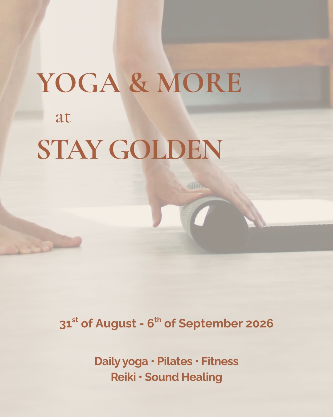 Yoga & more at Stay Golden · 31 August – 6 September

A new week of movement, strength and slowing down at our ocean-view rooftop shala.

This week, choose from Vinyasa Flow, Power Vinyasa, Hatha Flow, Slow Flow, Mat Pilates, Deep Work, Group Reiki and the last Sound Healing session with Maya for this summer. 

Whether you want to build strength, move with your breath, work your core or simply take some time to slow down - there is a practice for you.

3,500 LKR drop-in · class passes available
No booking needed · all levels welcome
Mats & props included · 30 min pool access + wellness shot

📍 Stay Golden Yoga, Arugam Bay

#StayGoldenYoga #YogaArugamBay #ArugamBayYoga #ArugamBay #SriLankaYoga